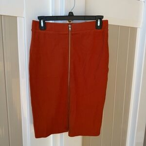 Forever 21 Vibrant Orange Pencil Skirt